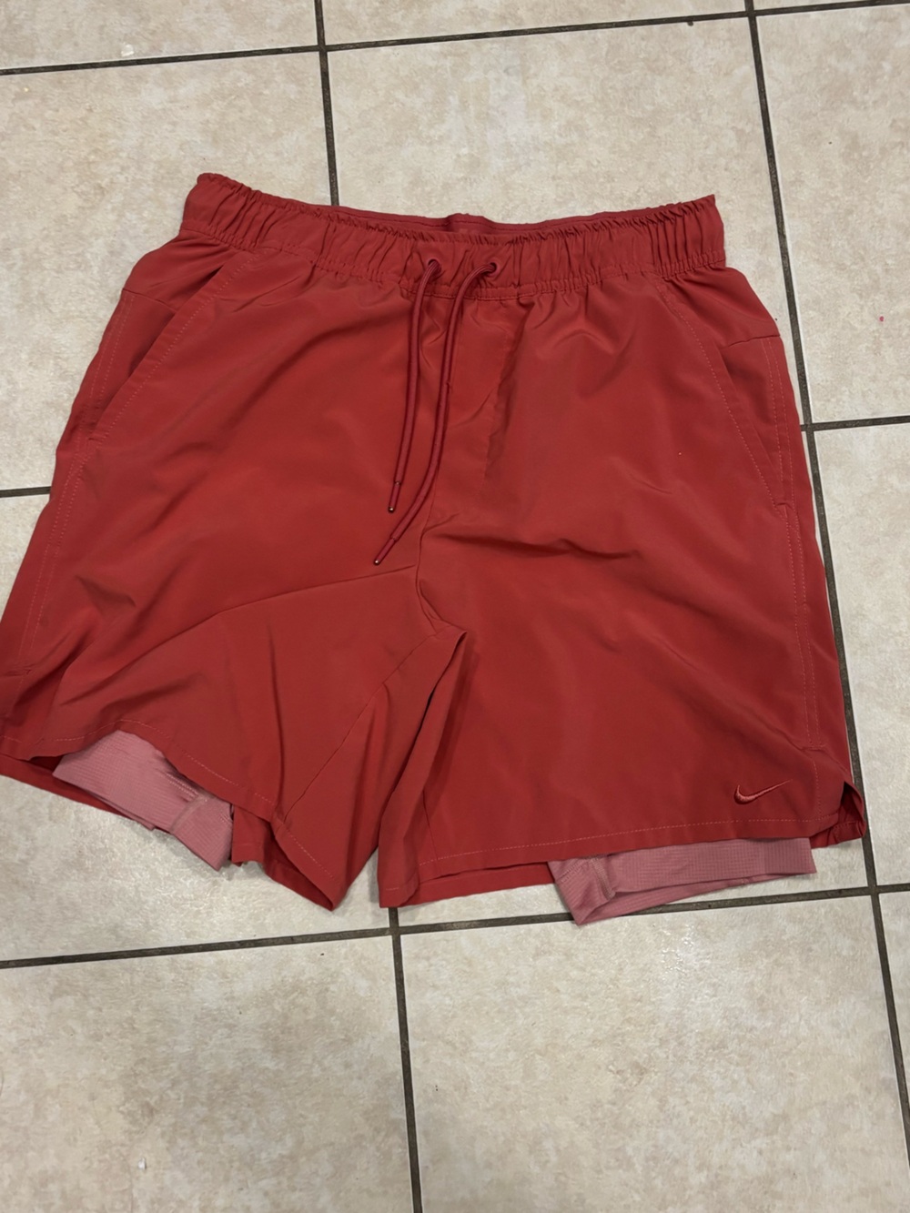 Nike Men's Orange/salmon Unlimited Athletic Shorts